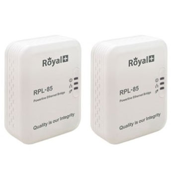 RoyalPlus 85Mbps Wireless Powerline Pair